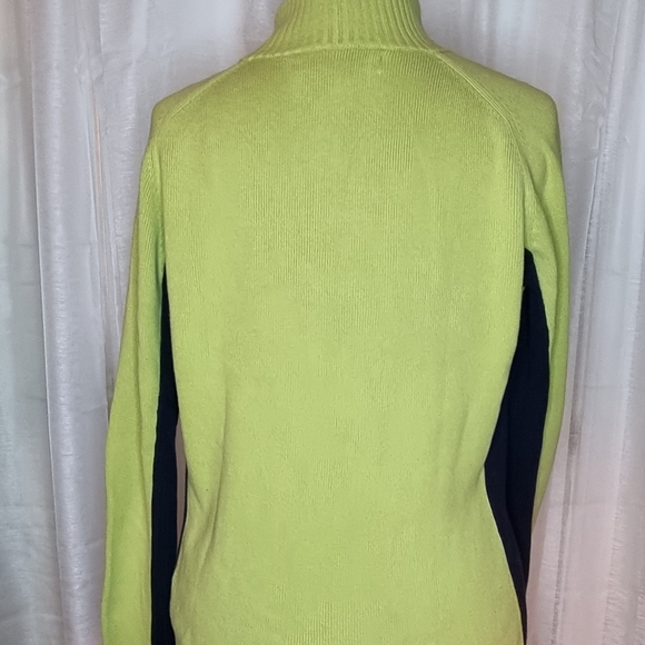 Tommy Hilfiger Mens Logo French Rib Quarter-Zip Green Cotton Sweater Size XL - Picture 10 of 10